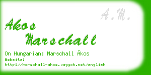 akos marschall business card